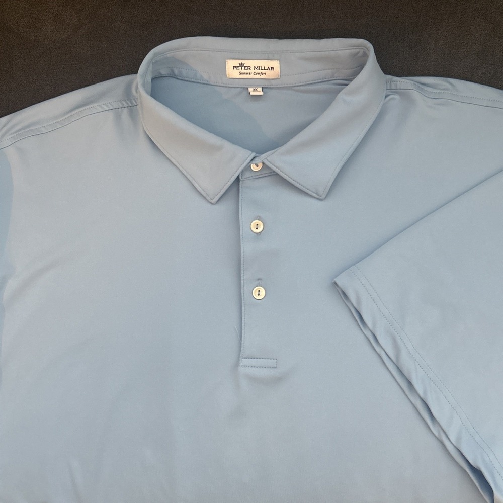 Peter Millar Solid Performance Jersey Polo Men 2x… - image 1
